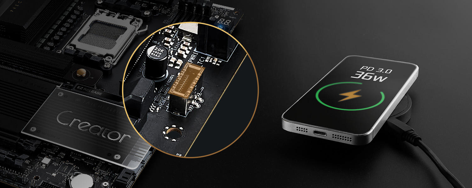 Fast Charging Port for Phones, Tablets & Creative Gear